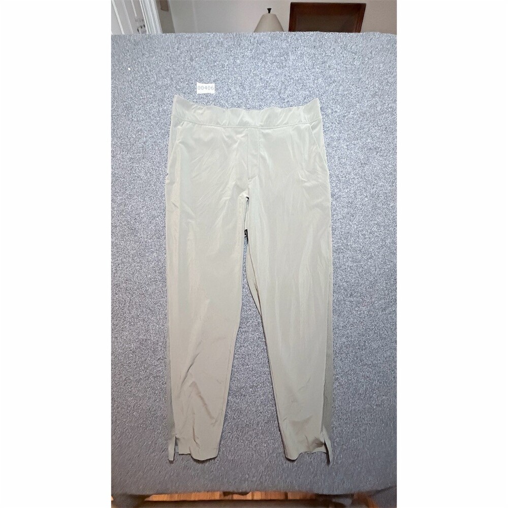 Athleta Brooklyn Ankle Pant Womens 12 Tall Beige Pull-On Travel Pants
